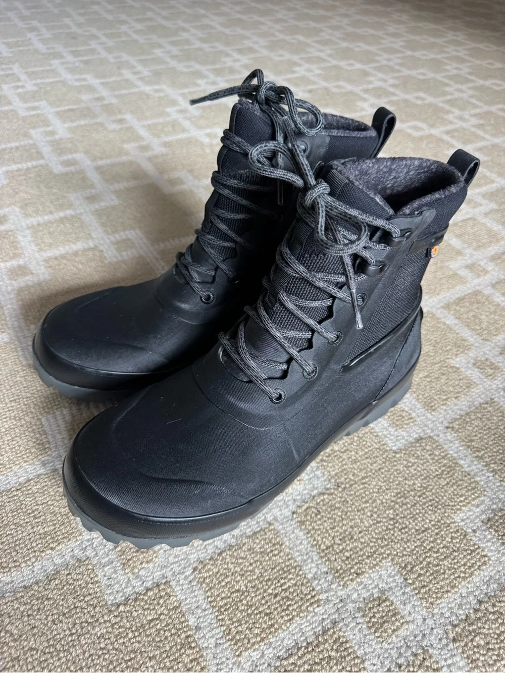 BOGS Arcata Lace Waterproof Insulated Winter Snow Boots Black Men’s Size 10